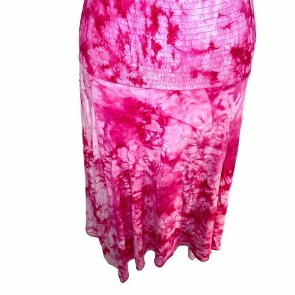 Pink Tiedye skirt/dress ruched top - Picture 13 of 16